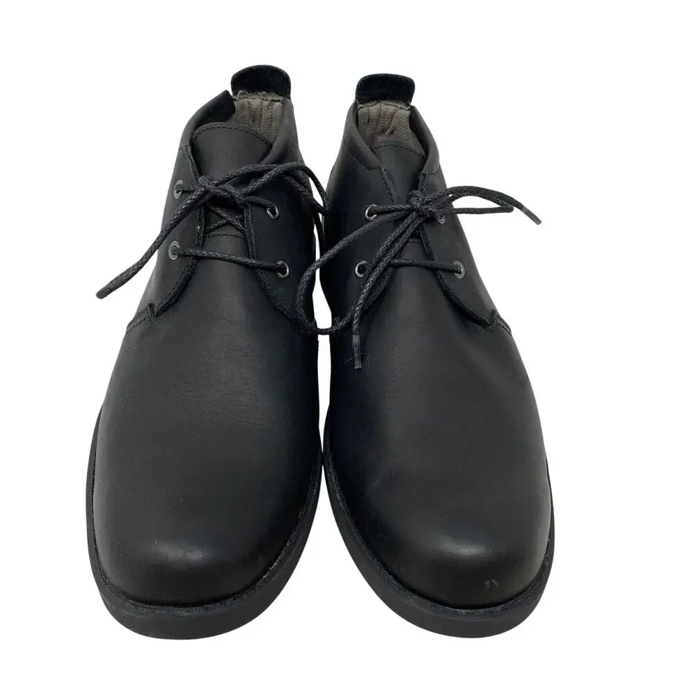 Timberland 5922R Black Leather Chukka Boots Mens US 8.5 EU 42 Lace Up Casual
